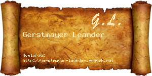 Gerstmayer Leander névjegykártya